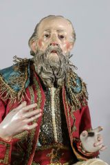Neapolitanische Krippenfigur Alter König