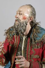 Neapolitanische Krippenfigur Alter König