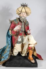 Neapolitanische Krippenfigur Alter König