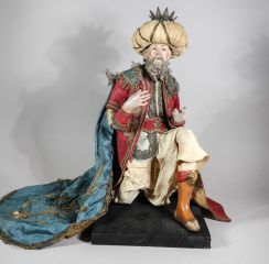 Neapolitanische Krippenfigur Alter König