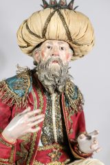 Neapolitanische Krippenfigur Alter König