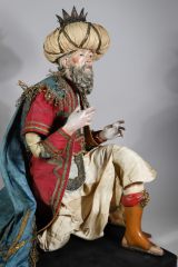 Neapolitanische Krippenfigur Alter König